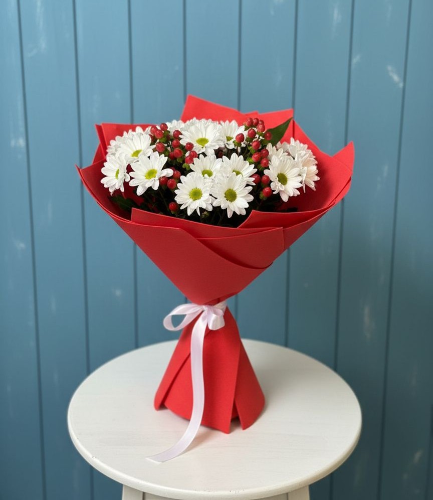 Букет цветов из: Хризантемы в Салаире