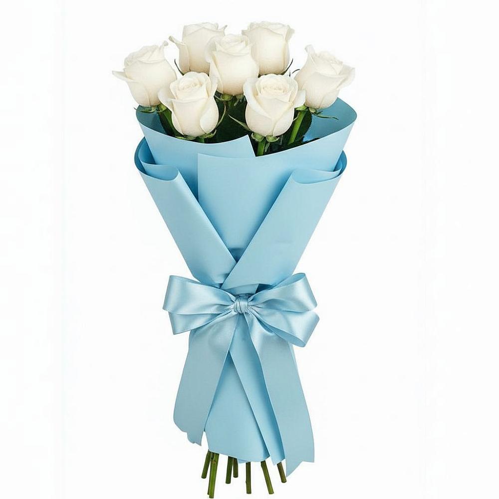 Букет 7 белых роз Проуд в Салаире