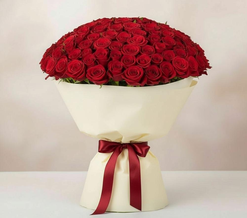 Букет 101 Красная роза Милано в Салаире