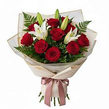 Букет цветов из:  Лилии и Розы в Салаире