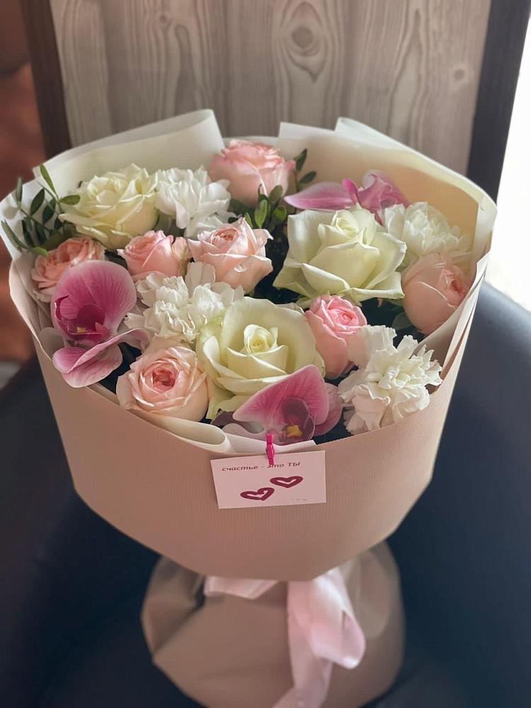 Букет цветов из: Орхидеи, Розы и Гвоздики в Салаире