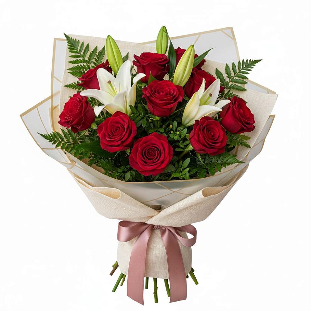 Букет цветов из: Лилии и Розы в Салаире