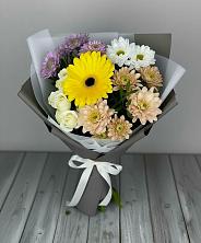 Букет цветов из:  Розы, Герберы и Хризантемы в Салаире