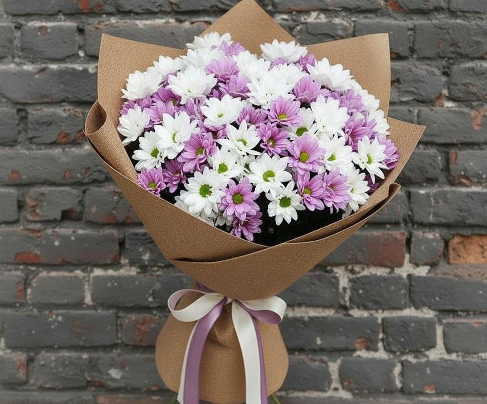 Букет цветов из: Хризантемы в Салаире