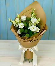 Букет цветов из:  Хризантемы и Лизиантусы в Салаире