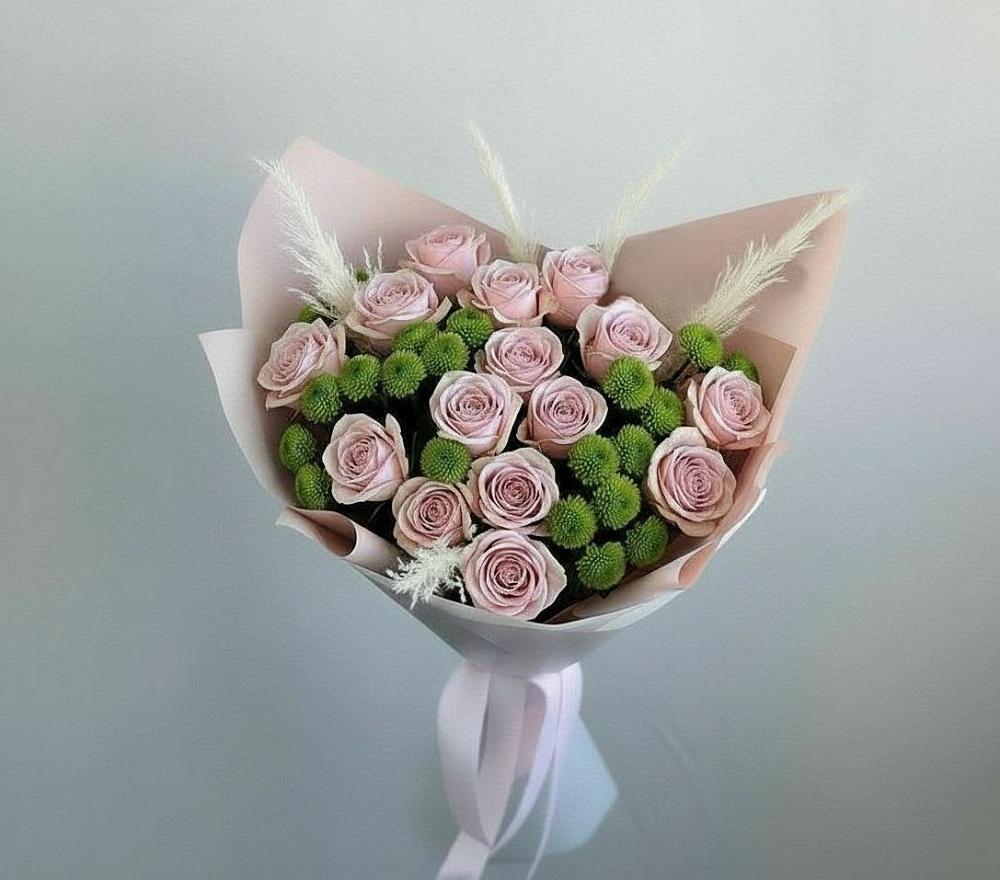 Букет цветов из: Розы и Хризантемы в Салаире