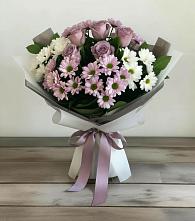 Букет цветов из:  Хризантемы и Розы в Салаире