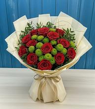 Букет цветов из:  Розы и Хризантемы в Салаире