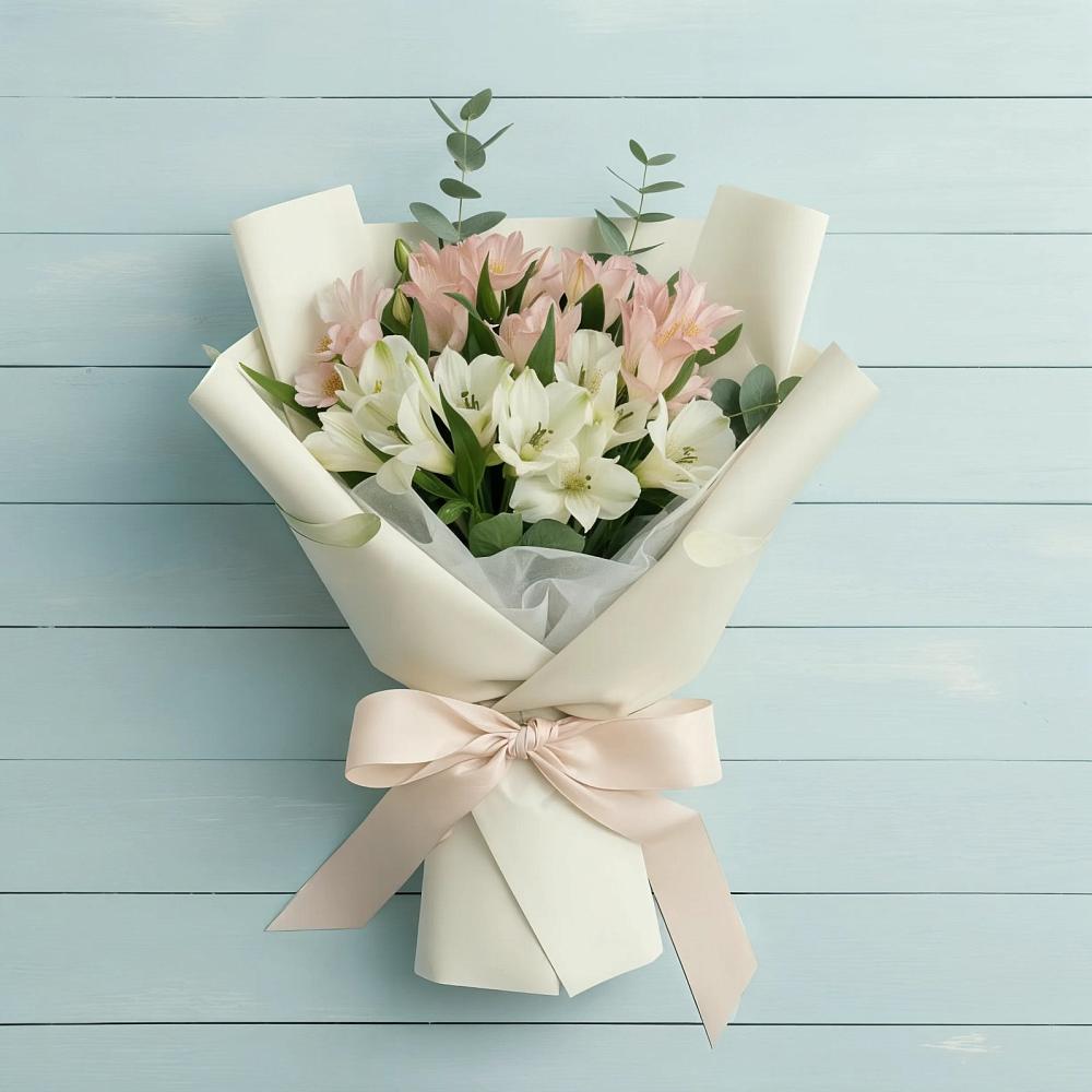 Букет цветов из: Альстромерии в Салаире