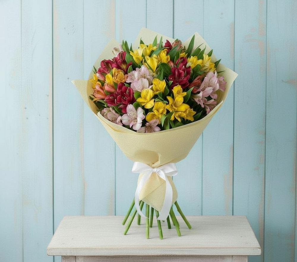 Букет цветов из: Альстромерии в Салаире