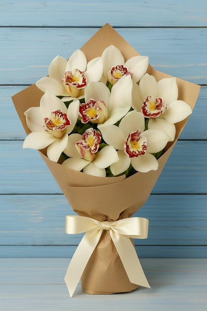 Букет цветов из: Орхидеи и Розы в Салаире